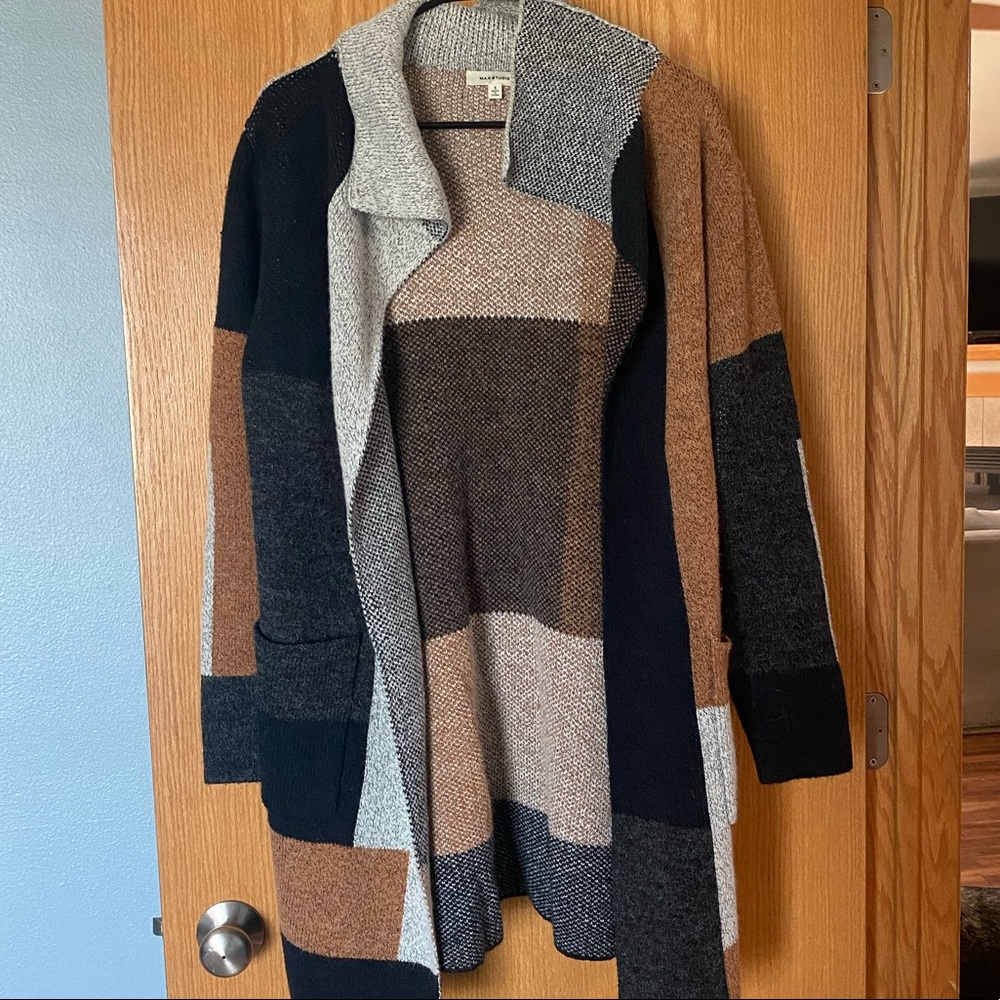 Max Studio Color Block Cardigan